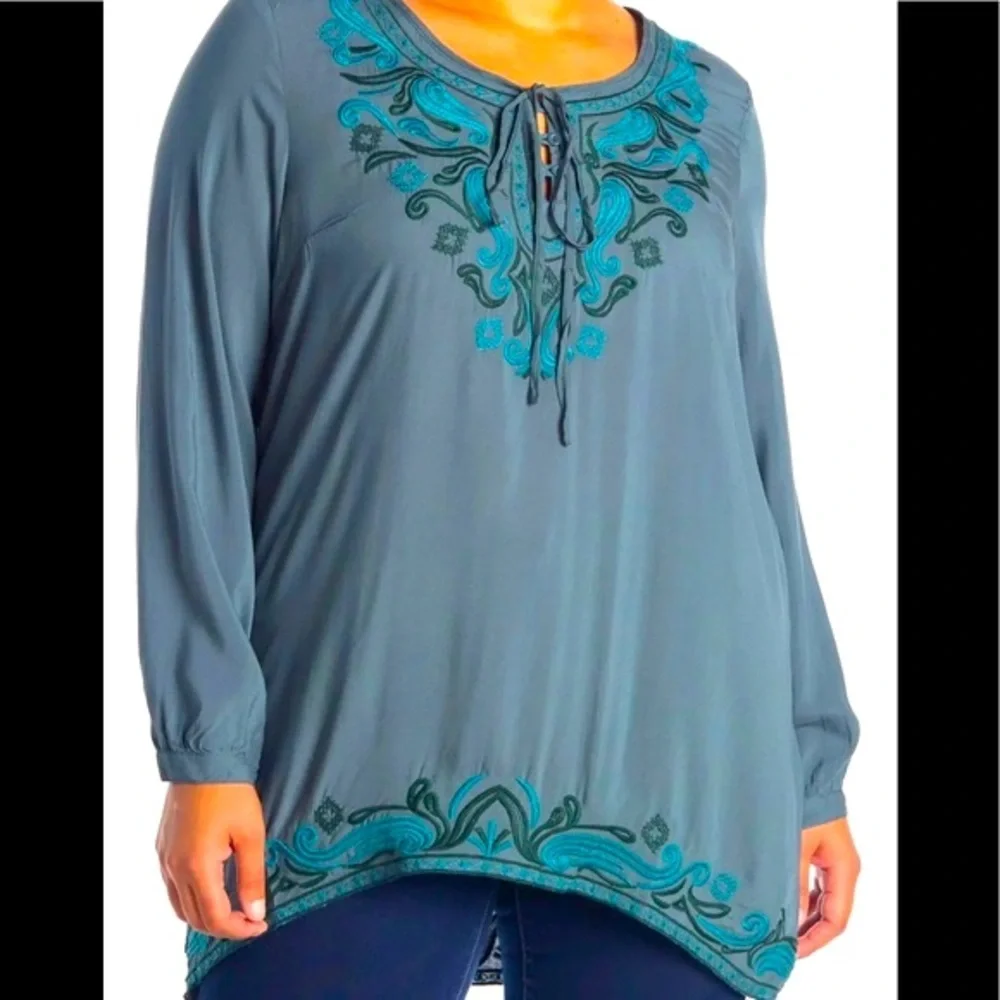 Forgotten Grace Embroidery Tunic Sz L - Picture 3 of 7